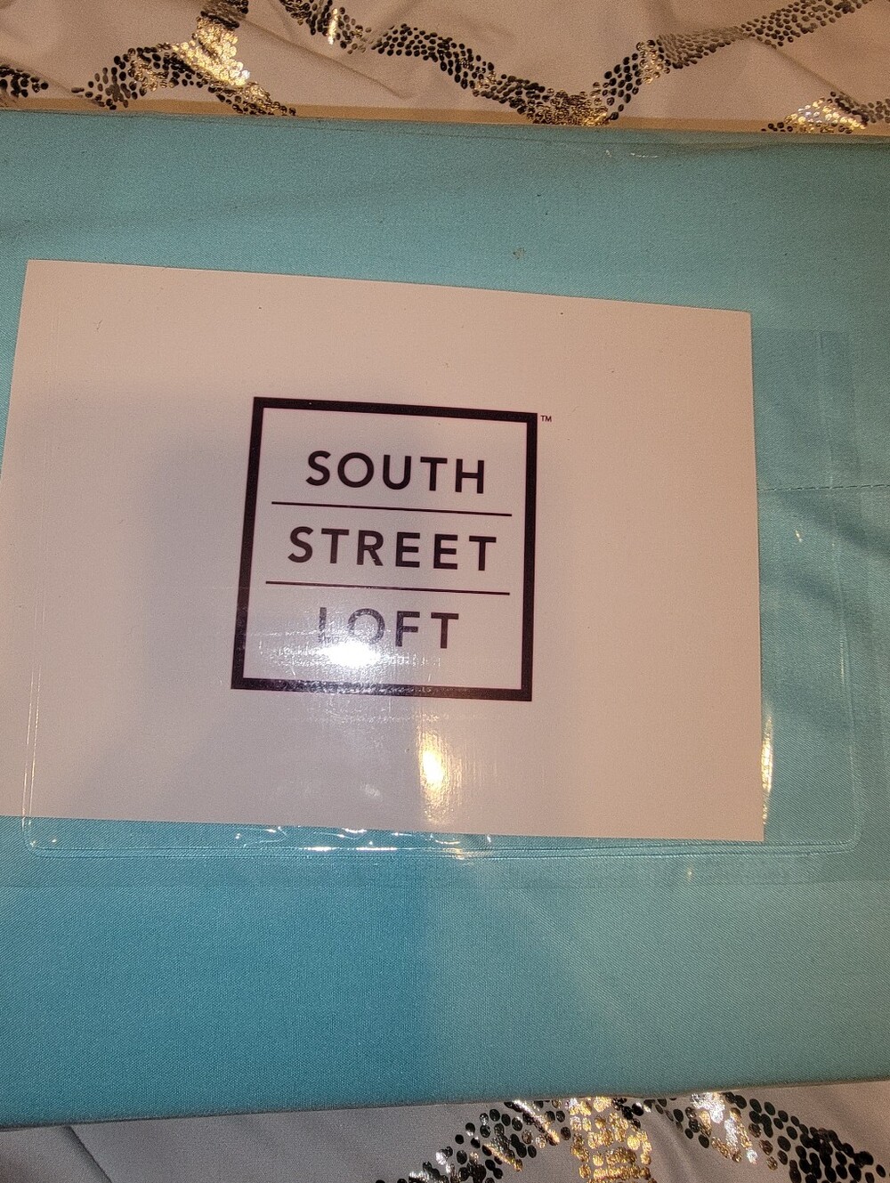 King South Street Loft Microfiber Top Sheet + 4 Pillowcases Blue Turquoise